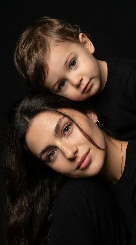 Mother Son Intimate Studio Portrait