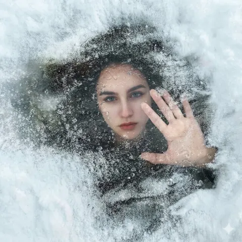 Frozen Gaze Beneath Ice
