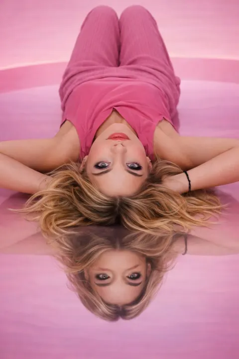 Pink Minimalist Fashion Portrait