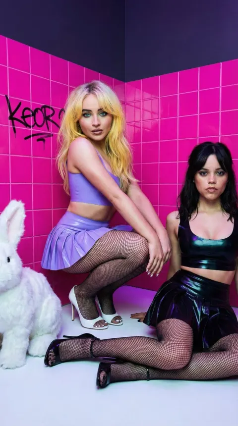 Neon Fashion Duo Portrait