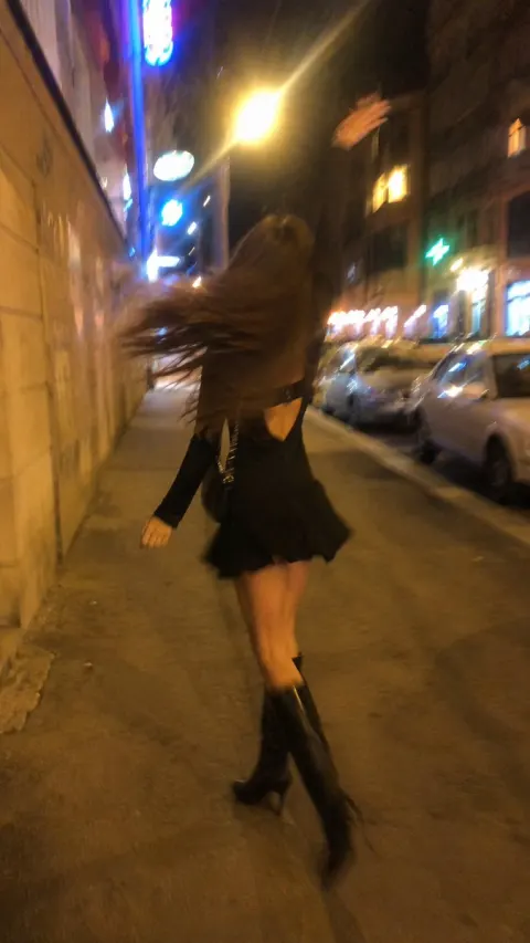 Blurred Night Beauty in Motion