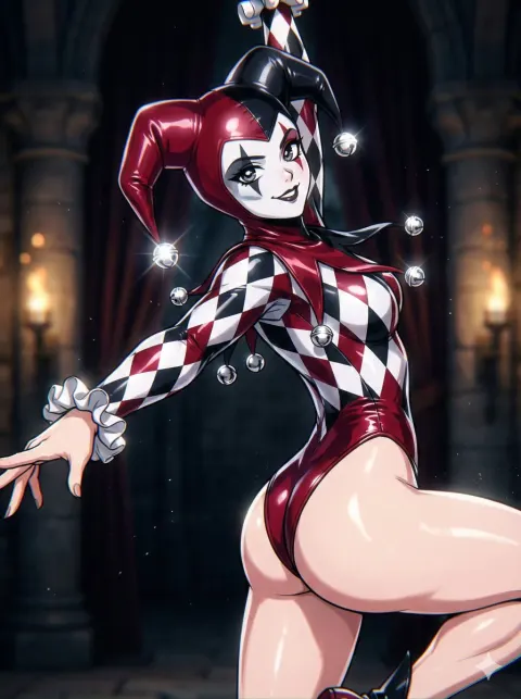 Jester Girl Flash Dance Portrait