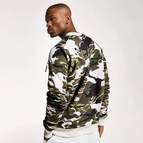 Camouflage Sweatshirt Fashion Model Studio Photography