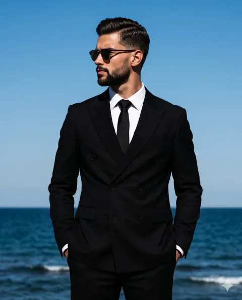 Sharp Suit Man Coastal Fashion