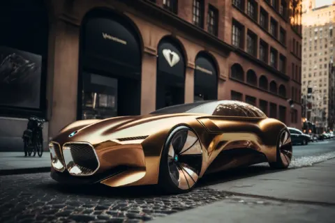 golden Mercedes-Benz VISION AVTR BMW NEXT 100