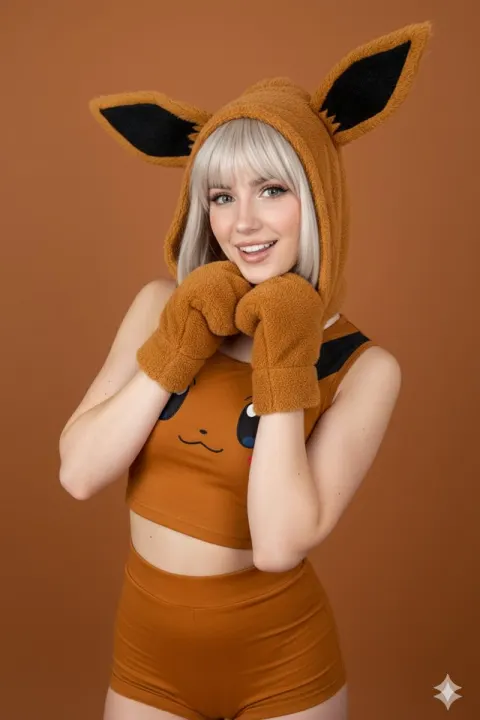 Playful Eevee Cosplay Portrait