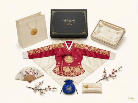 Luxury Korean Hanbok Display