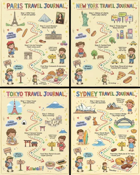 Crayon Travel Diary Generator