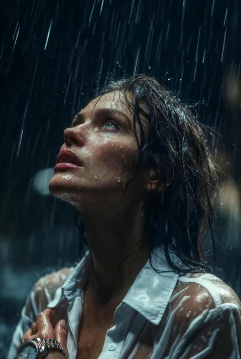 Rainy Night Cinematic Portrait