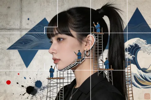 Ukiyo-e Wisdom in Digital Portrait