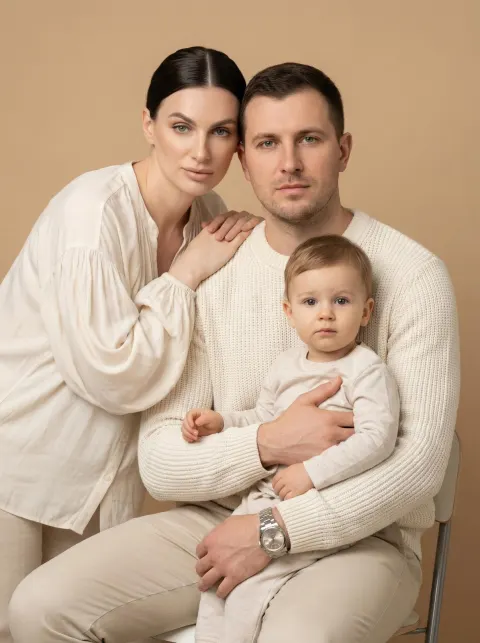 Warm Family Studio Portrait
