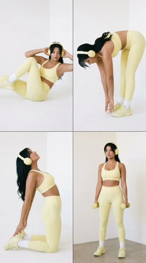 Yellow Fitness Editorial Grid