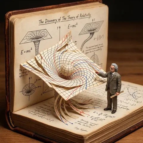 Scientific Paper Sculpture Book