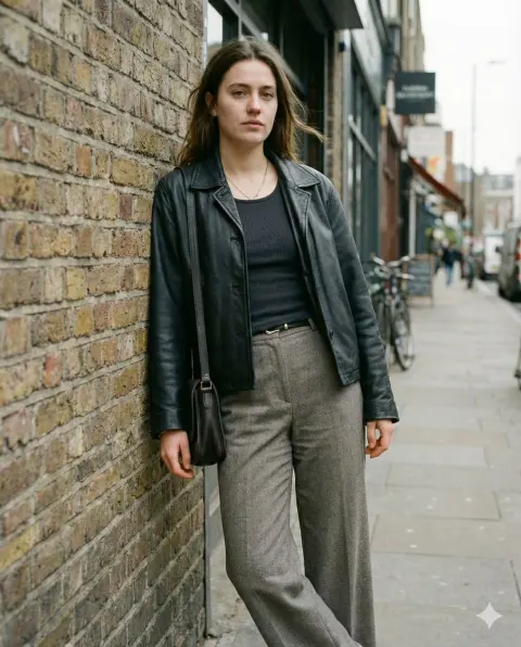 Quiet Urban Woman Street Portrait