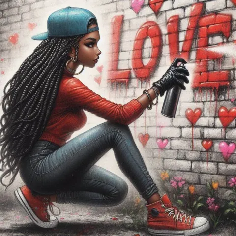 An African American woman with long cornrows hair