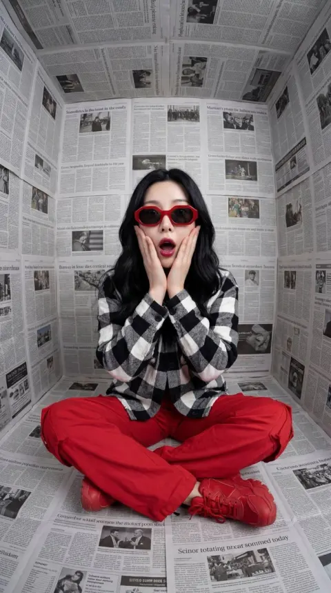 Red Shock in Newsprint