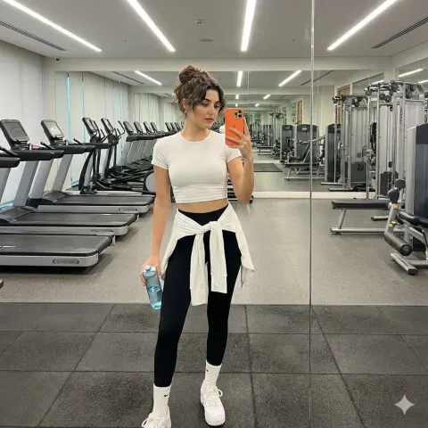 Gym Mirror Selfie Generation Prompt