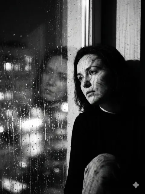 Rainy Window Solitude