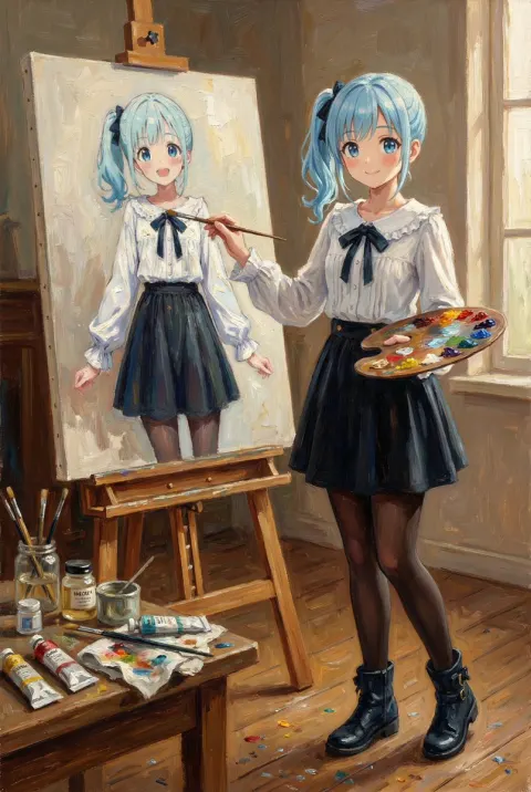 Mirror in Oil: Self-Portrait
