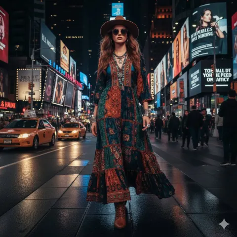 Western Fashion in NYC Neon