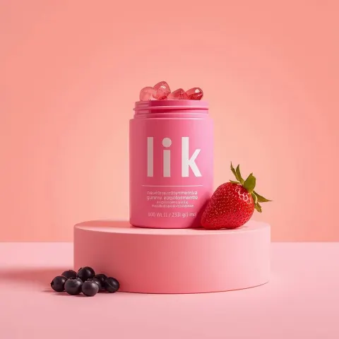 Pink Gummy Vitamin Render