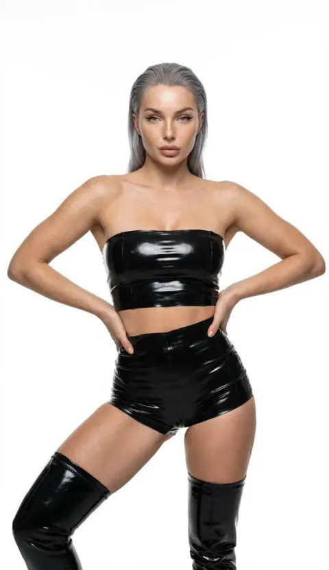 Latex Fashion Studio Portrait