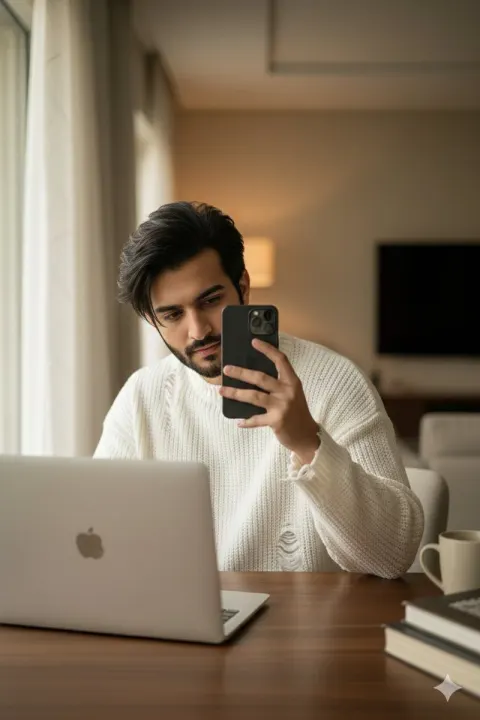 Effortless Cool Indoor Candid Portrait