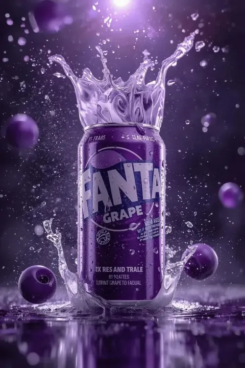 Luxury Purple Soda Commercial Burst
