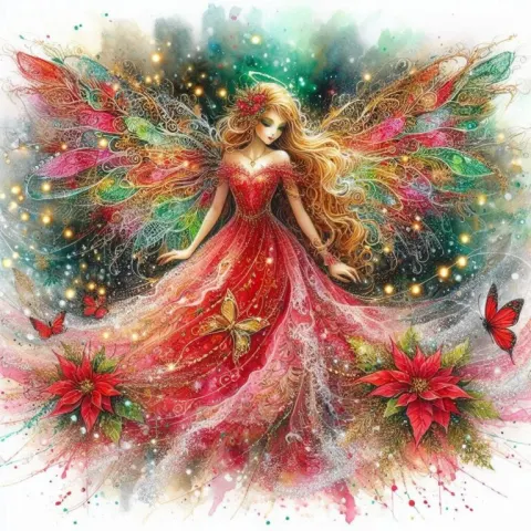 Intricate Alcohol Ink Watercolor Angel