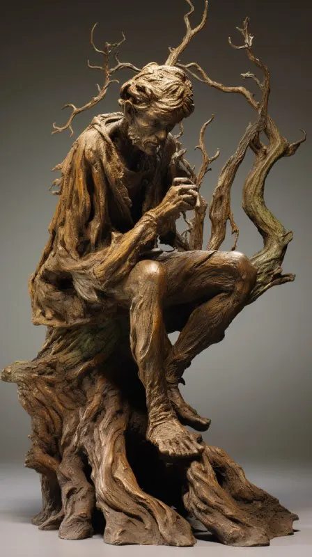 Creatures, twisted branches, sculptural