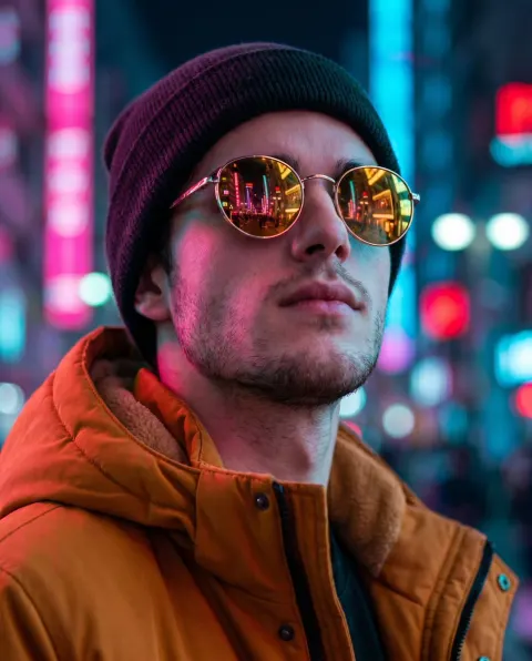 Neon Cyberpunk Portrait Night