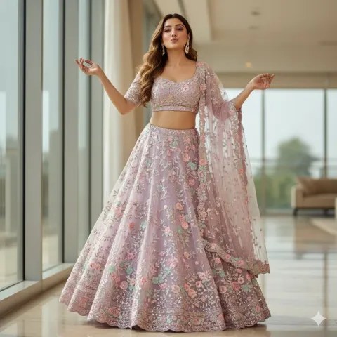 Pastel Indian Fashion Portrait