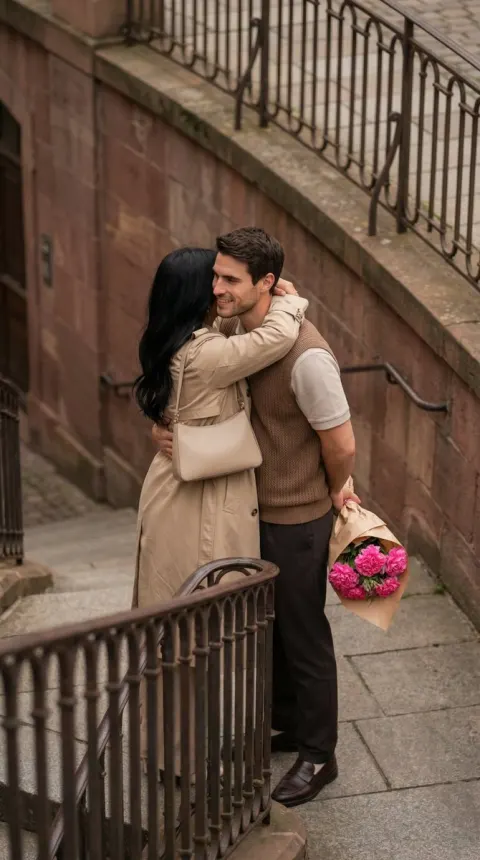 Secret Bouquet Staircase Embrace