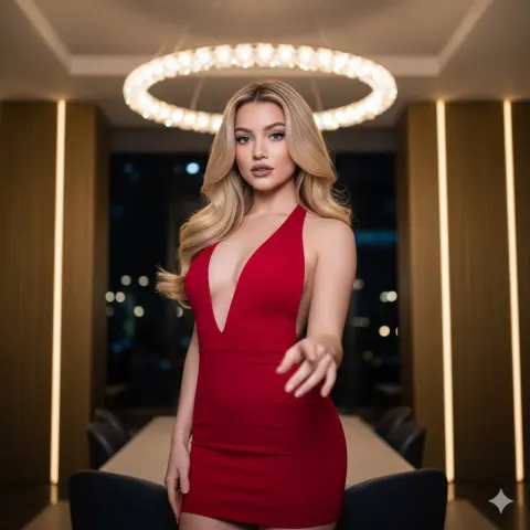 Golden Goddess Luxury Night Portrait