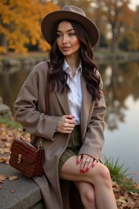 Autumn Lake Editorial Portrait