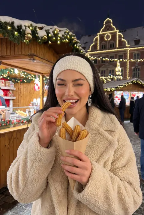 Churros Girl at Christmas Market