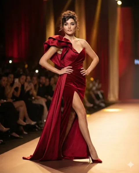 Cinematic High Fashion Runway Moment