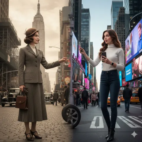 Split Screen Time Travel Encounter