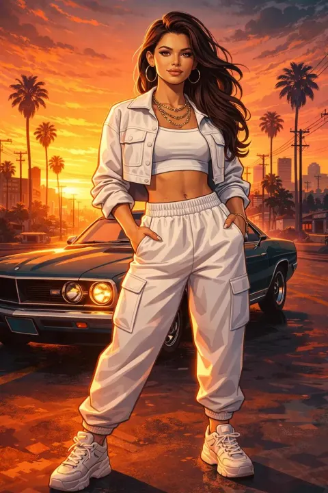 Sunset Street Style GTA Art