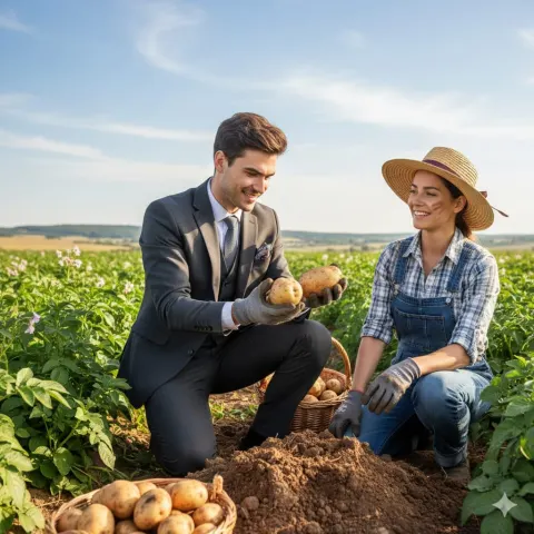 Fashion Meets Farm Potato Harvest