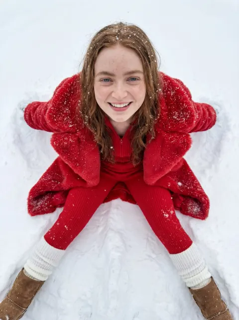 Snow Angel Joy Portrait