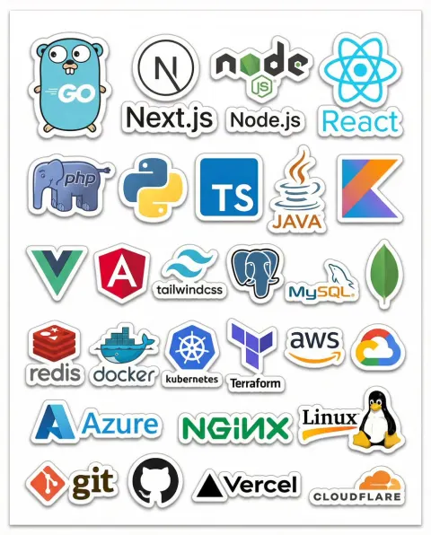 Tech Logo Sticker Sheet