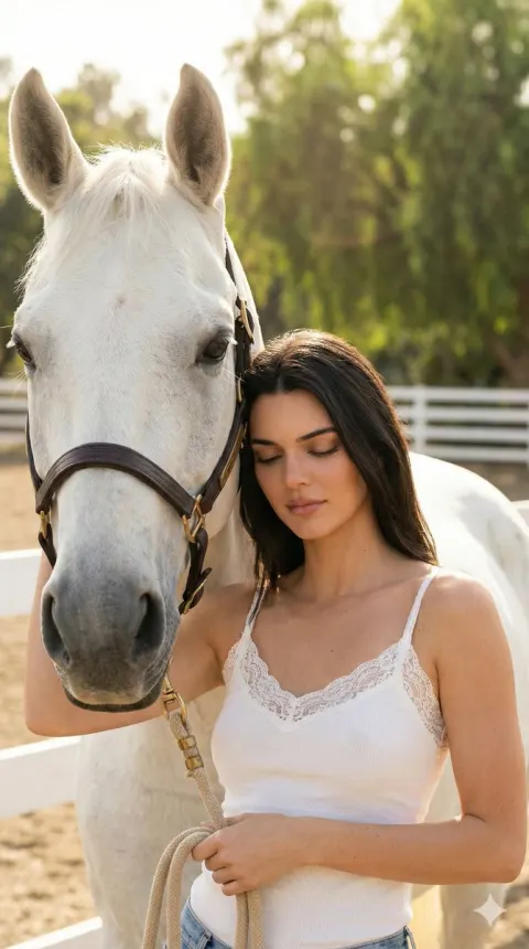 Girl with White Horse