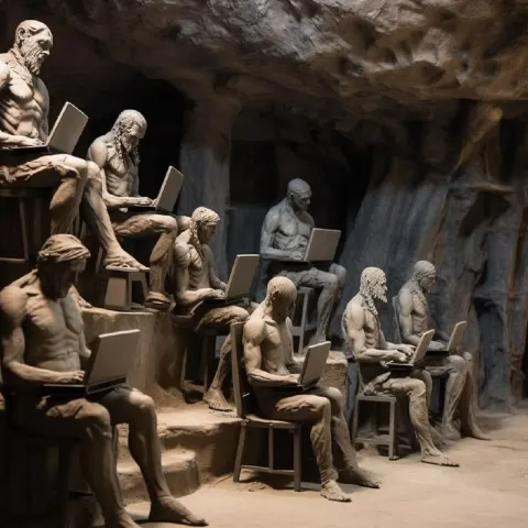 PC Hacker Statues in Vast Moria-Like Natural Cave