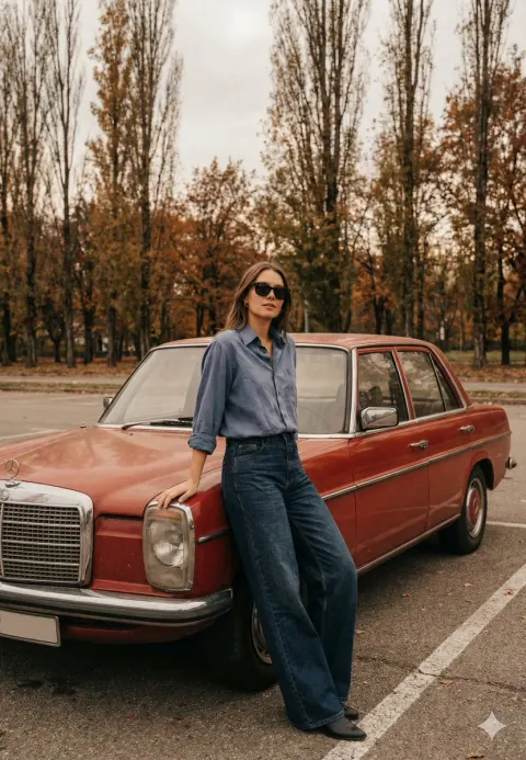 Vintage Car Autumn Portrait
