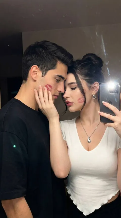 Mirror Selfie Intimate Couple