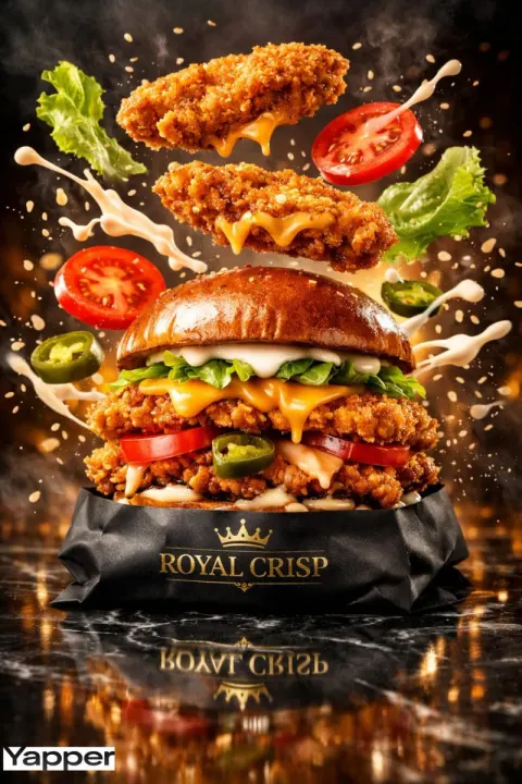 Luxury Crispy Chicken Burger Commercial