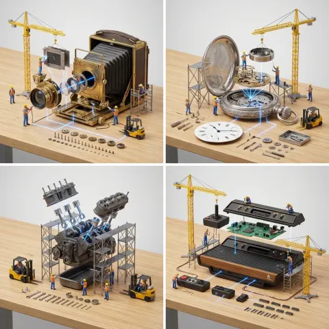 Miniature Exploded Mechanical Build