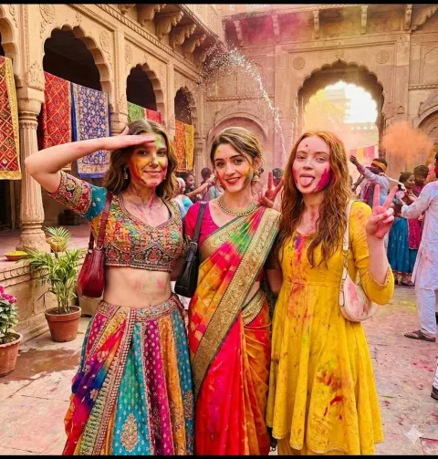 Vibrant Holi Street Celebration