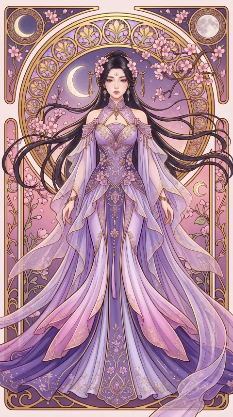 Ornate Art Nouveau Eastern Fantasy Portrait